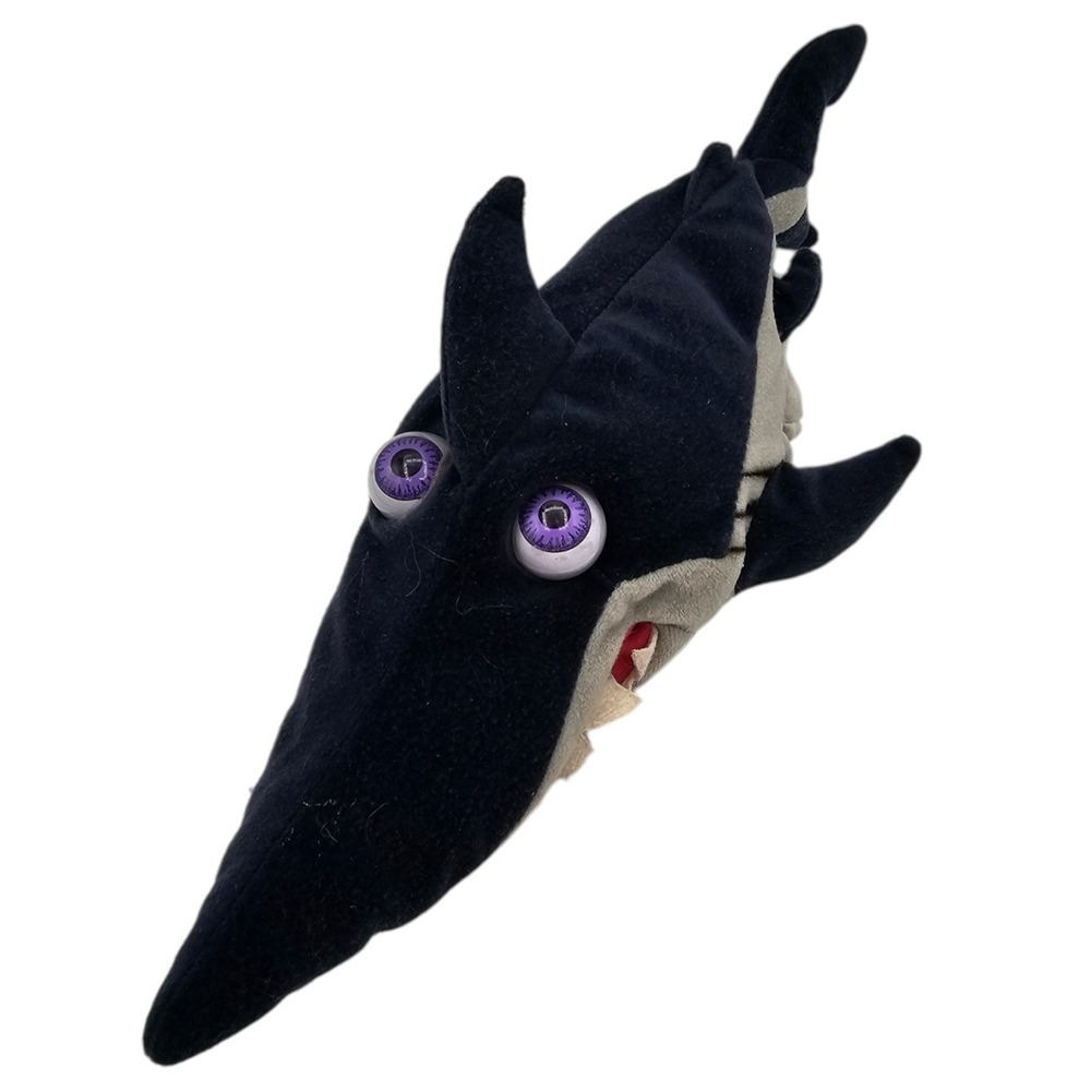 Vintage 2001 Accord Publishing Shark Hand Puppet with Floating Googly Eyes